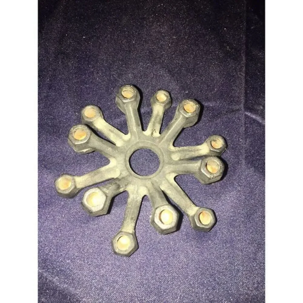 Dansk Design w/ Light CastIron Fiesta Spider CandleHolder &12 Tiny Taper Candles